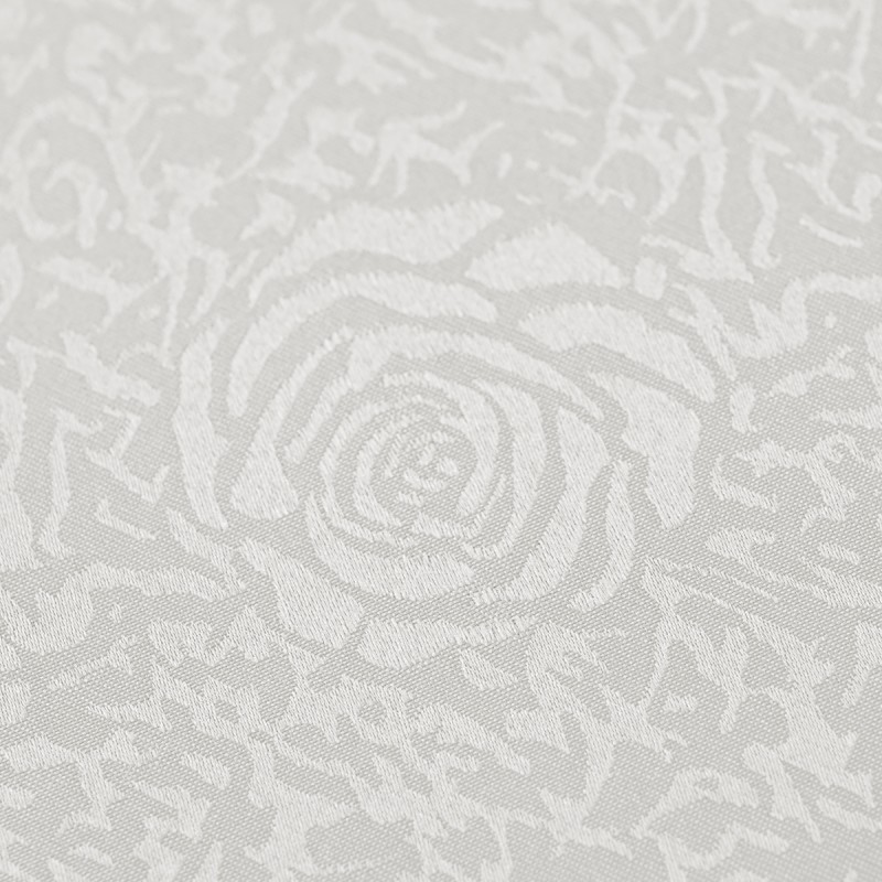 Rectangle Jacquard Tablecloth Peony Damask Patterns Tablecloth Ivory